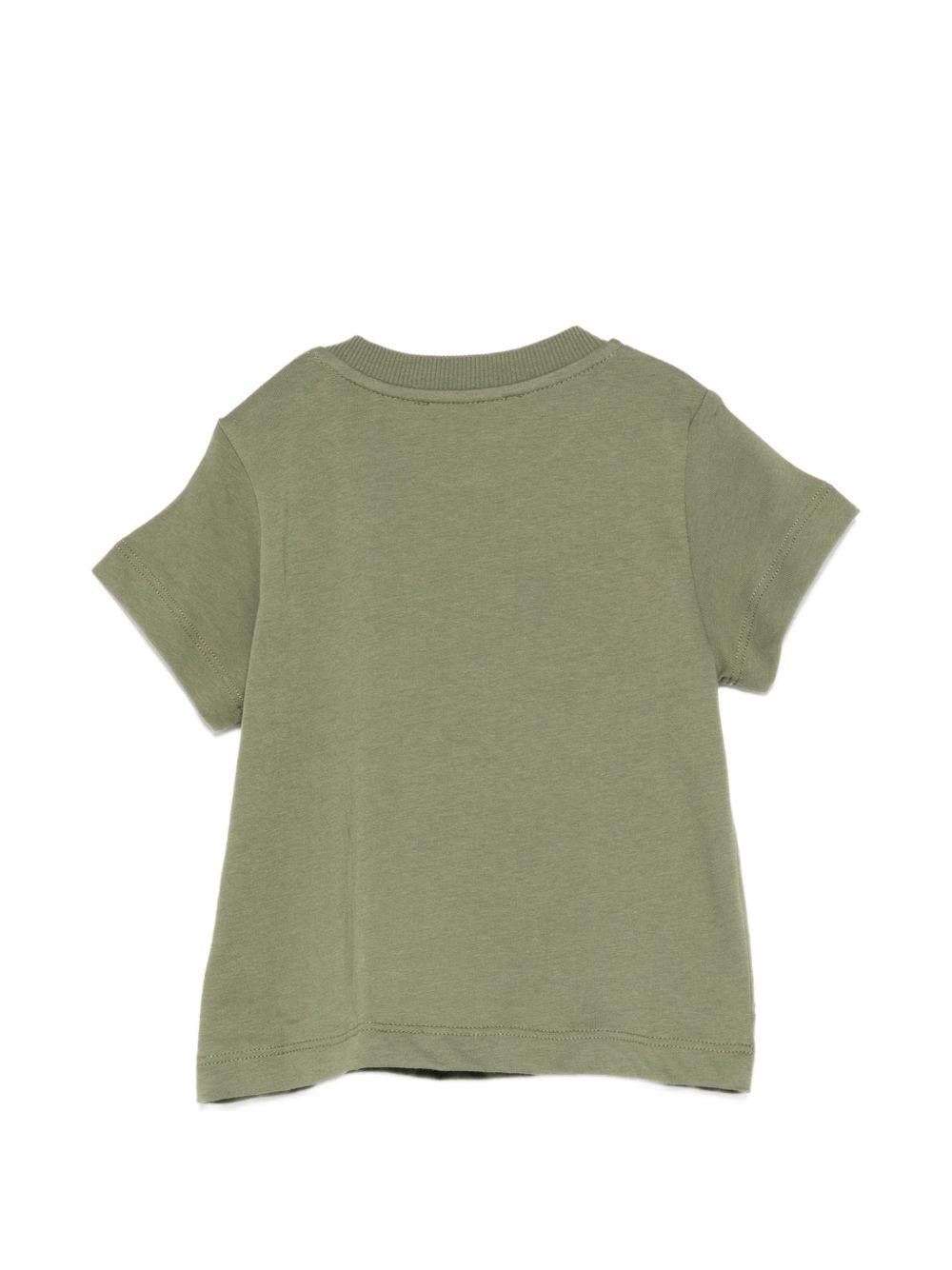 T-shirt per neonati Moschino Kids verde con stampa tre Teddy Bear MUM04KLAA17 30037 MOSCHINO KIDS 