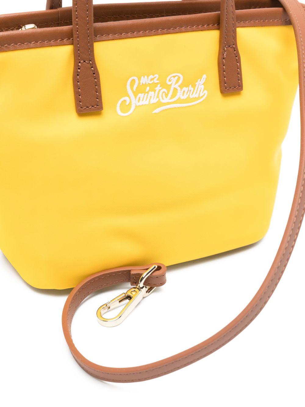 Borsa tote City mini MC2 Saint Barth giallo con mani in pelle CB0005 01824L MC2 ST. BARTH KIDS 
