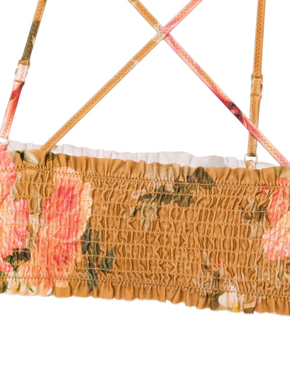 Bikini per bambina Zimmermann Kids arancione con stampa floreale all-over 6153WS S263 ZIMMERMANN KIDS 