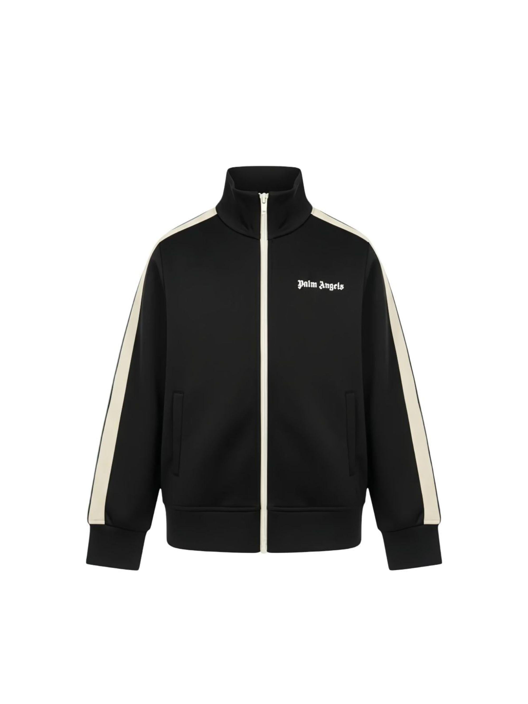 Felpa per bambino Palm Angels Kids nera con dettagli sulle maniche PBBD002S26FAB001 110 PALM ANGELS KIDS 