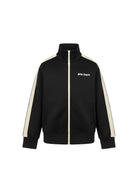 Felpa per bambino Palm Angels Kids nera con dettagli sulle maniche PBBD002S26FAB001 110 PALM ANGELS KIDS 