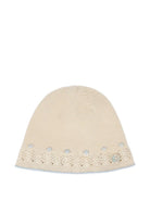 Berretto per neonati Paz Rodrìguez beige con lavorazione in rilievo 040-123090 7380 H94 PaZ RODRIGUEZ KIDS 