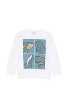 Felpa per bambino Stalla McCartney Kids bianca con stampa grafica TY4Q10 Z0499 100 STELLA McCARTNEY KIDS 