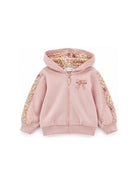 Felpa per neonata Monnalisa Kids rosa con dettagli animalier 39H801 8006 094F MONNALISA KIDS 