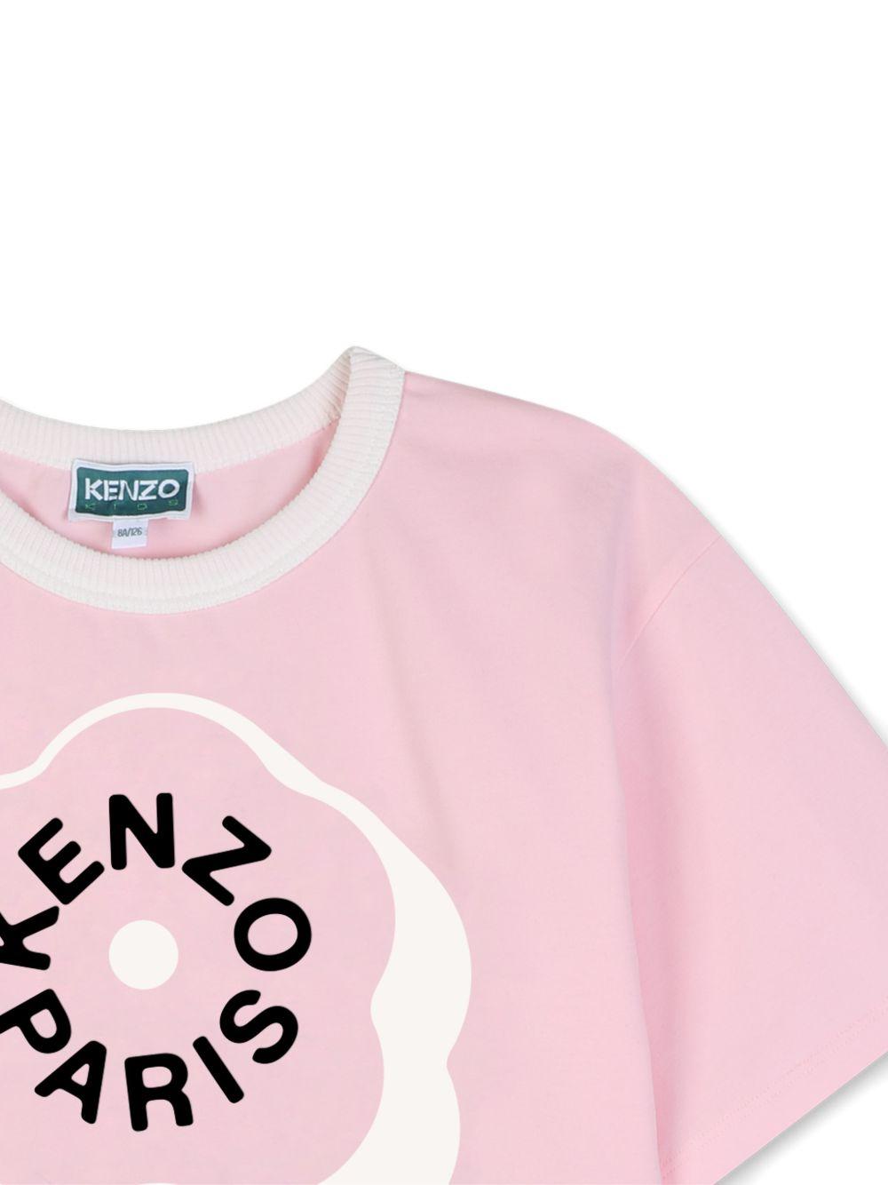 T-shirt per bambina Kenzo Kids rosa con taglio crop K62004 44F KENZO KIDS 