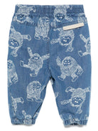 Jeans per neonato Stella McCartney Kids in denim con ricamo all-over TX6640 Z3361 664BC STELLA McCARTNEY KIDS 