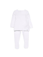 Set due pezzi per neonati Paz Rodriguez bianchi con chiusura a bottoni 103-123688 01 PaZ RODRIGUEZ KIDS 