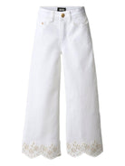 Pantaloni Ava per bambina Molo bianchi con rifinitura con occhielli 2S26I115 5636 MOLO KIDS 