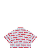 Camicia per bambina Moschino Kids multicolore con motivo a righe HAC021LLB60 83678 MOSCHINO KIDS 