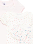 Set tre body per neonata Petit Bateau rosa con varie stampe A0FT2 00 PETIT BATEAU KIDS 