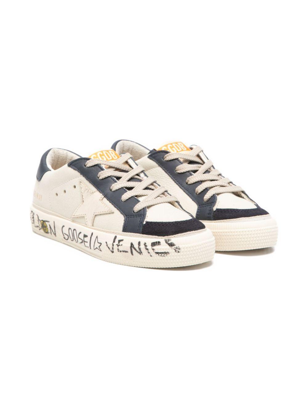 Sneakers per bambino Golden Goose Kids beige con applicazione stella F00496F008058 15865 GOLDEN GOOSE KIDS 