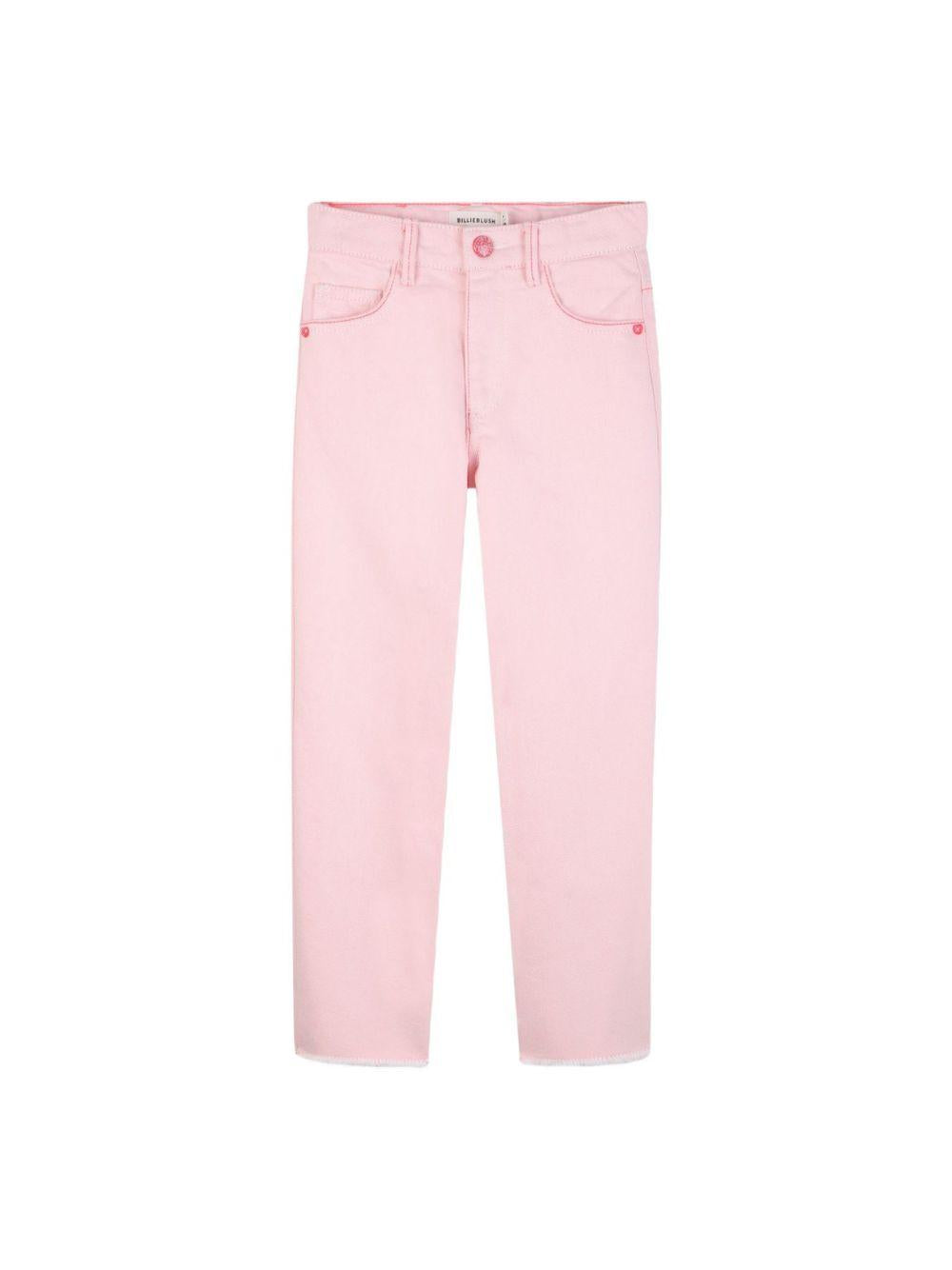 Pantaloni per bambina Billieblush rosa con tasche in paillettes U21846 S51 BILLIEBLUSH KIDS 