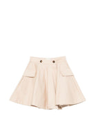 Gonna per bambina Fendi Kids marrone con tasche abbottonate JFE196 AS5Y F1P2N FENDI KIDS 