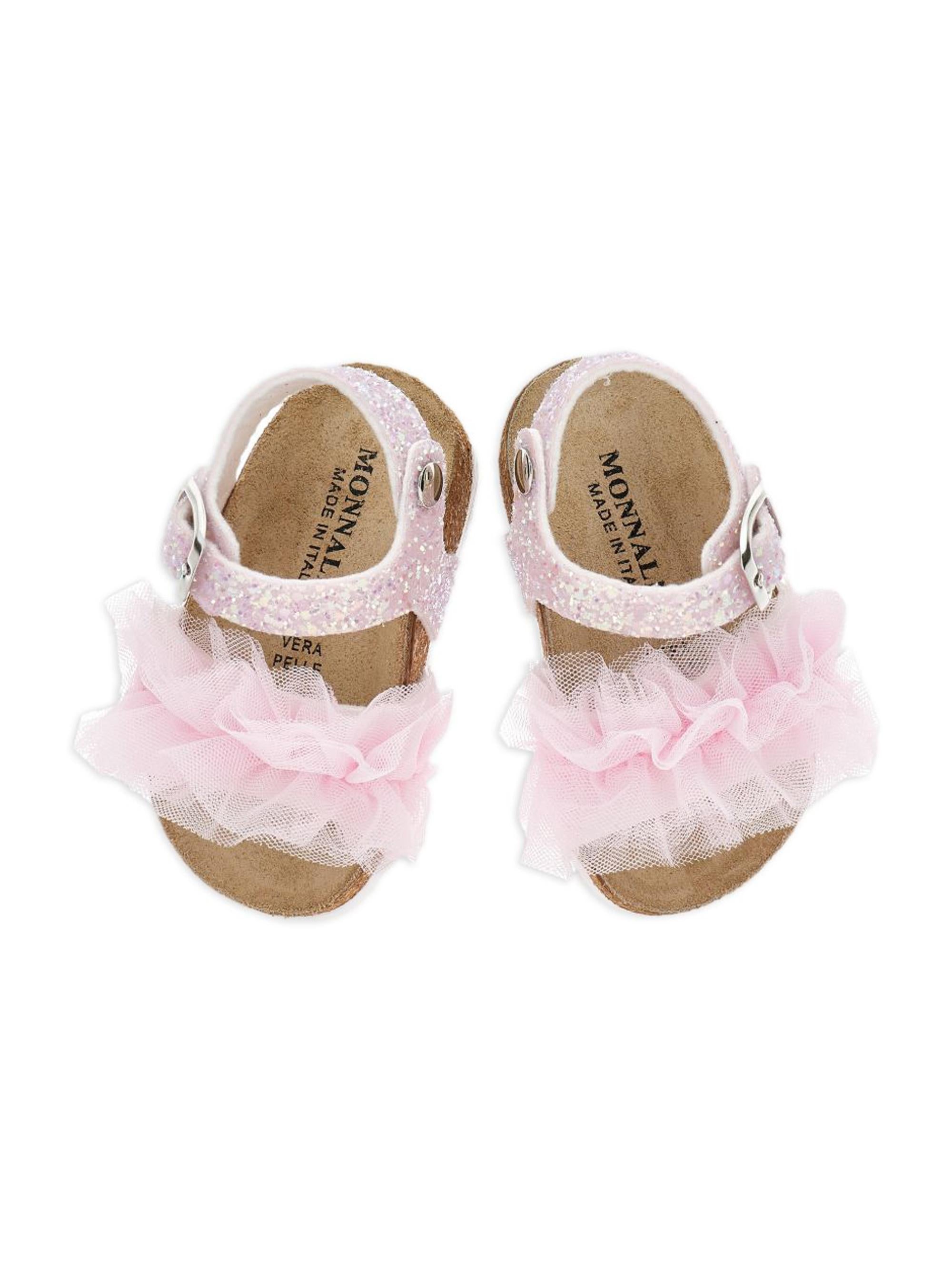 Sandali per bambina Monnalisa rosa con ruches 83G011 7708 0090 MONNALISA KIDS 