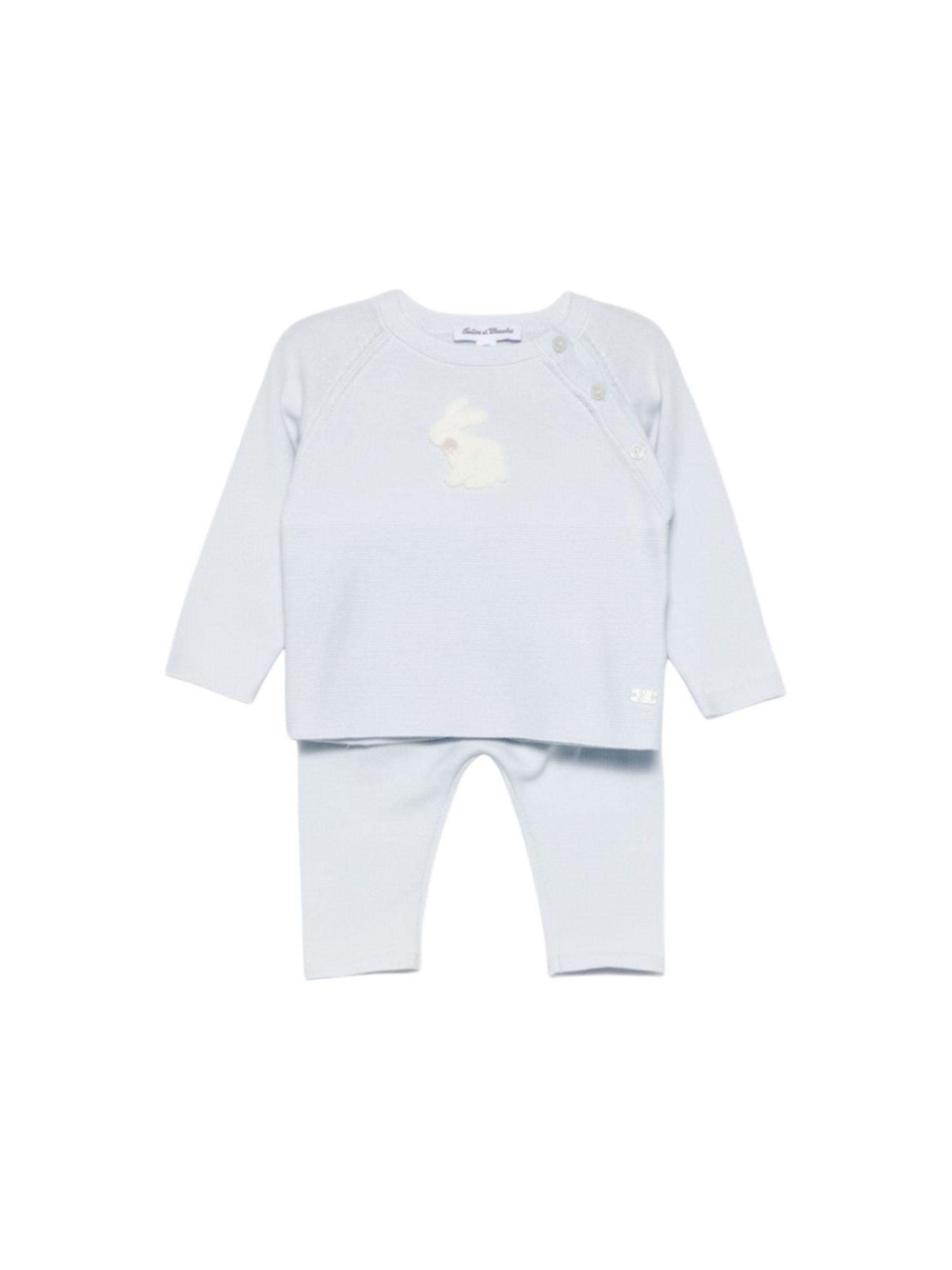 Tutina per neonato Tartine & Chocolat azzurro con dettaglio coniglio CC36050 41 TArtine & Chocolat KIDS 