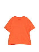 T-shirt per bambina MSGM Kids arancione con applicazioni S6MSJGTH099 MS074 MSGM KIDS 