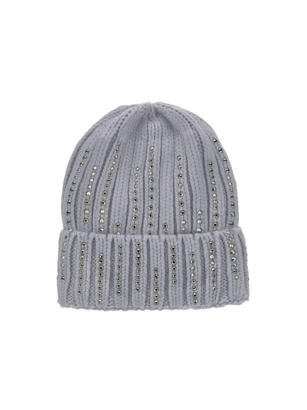 Cappello per bambina Monnalisa Kids grigio con trama a coste 17H004 8064 0032 MONNALISA KIDS 