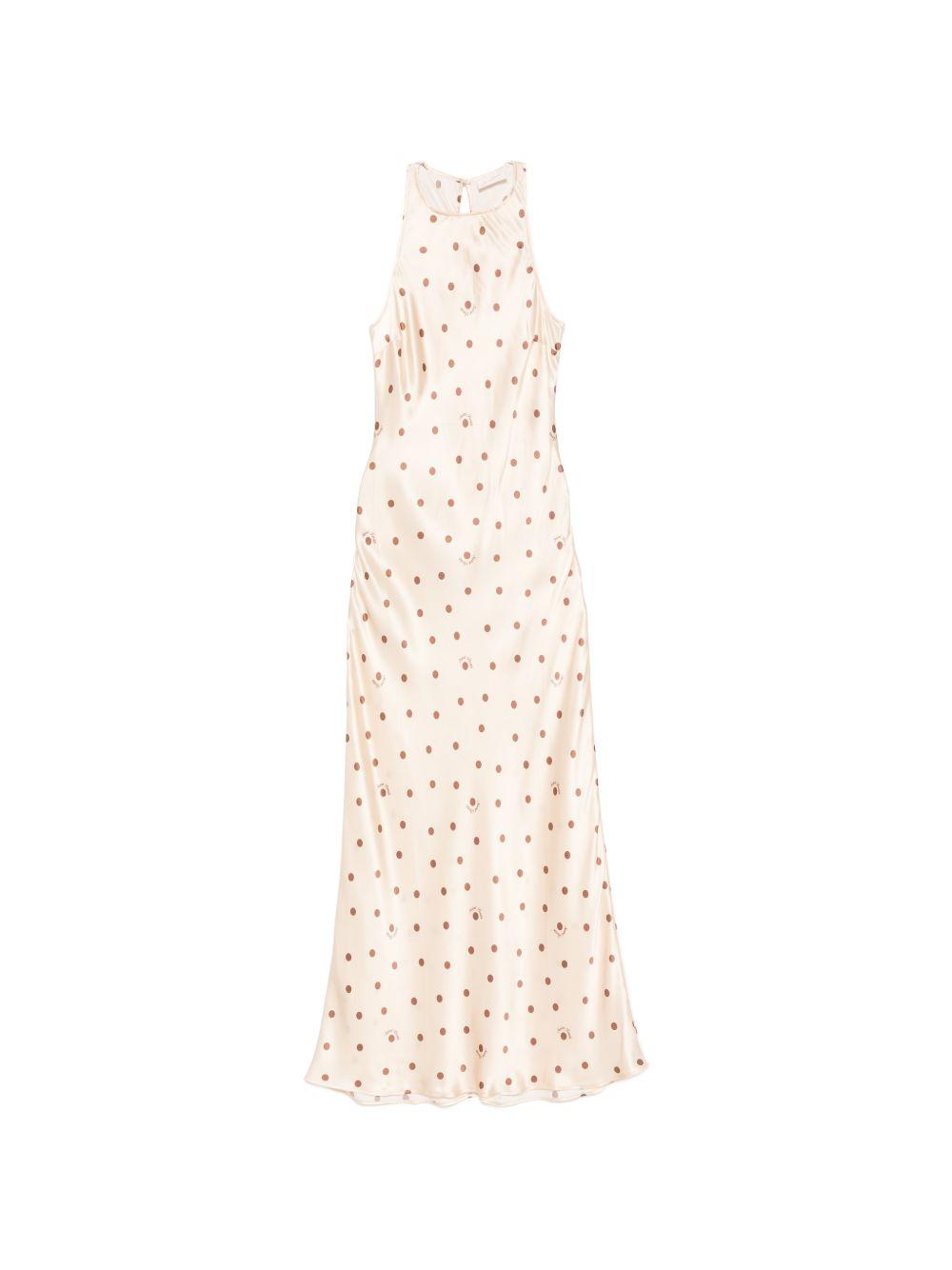 Abito Katy per donna MC2 Saint Barth beige con stampa a pois all-over KTY0001 08001L MC2 ST. BARTH 