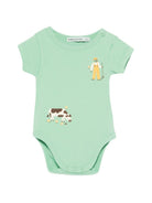 Tutina per neonato Bobo Choches verde con stampa Farm Adventure B126AB004 311 BOBO CHOSES KIDS 