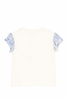 T-shirt per bambina Etro Kids bianca con logo sul davanti GY8A01 Z3672 102CE ETRO KIDS 