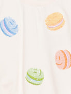 Felpa per bambina Molo beige decorata con macaron 2S26J210 9871 MOLO KIDS 