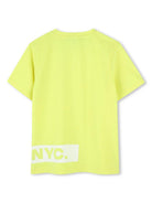 T-shirt per bambino Dkny Kids giallo con stampa con logo sul davanti D62291 549 DKNY 