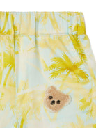 Bermuda con stampa per neonato Palm Angels Kids verde con vita elasticizzata PBX8001S25FAB001 4060 PALM ANGELS KIDS 