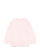Felpa per neonata Moschino Kids rosa con motivo Teddy Bear MVF060LCA83 50209 MOSCHINO KIDS 