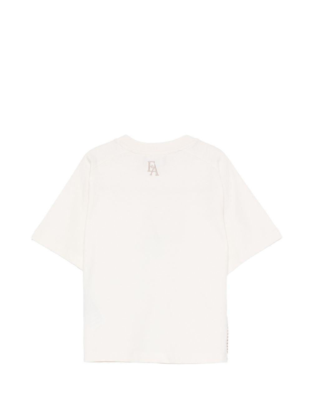T-shirt per bambino Emporio Armani Kids bianca con lettere logo EB001367 AF26009 U1009 EMPORIO ARMANI KIDS 