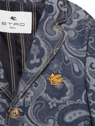 Blazer per bambino Etro Kids blu con stampa Paisley GY2P04 I0308 620 ETRO KIDS 