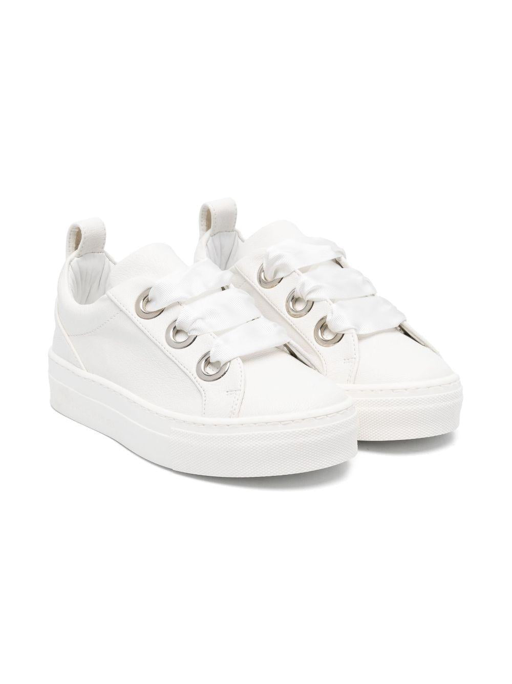 Sneakers per bambina Colorichiari bianco con soletta in pelle con logo FJ958172 4224 15 COLORICHIARI KIDS 
