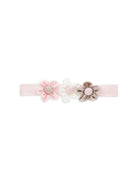 Fascia per neonata Monnalisa rosa con dettaglio fiori 39G002 7088 0090 MONNALISA KIDS 