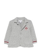Giacca per neonato Emporio Armani Kids grigia con patch logo EB001539 AF10126 O8042 EMPORIO ARMANI KIDS 