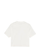 T-shirt per bambina Bonpoint bianca con stampa logo sul davanti S06GTSK00017 102 BONPOINT KIDS 