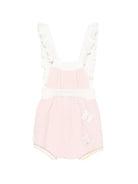 Tutina per neonata Gensami rosa con ruches OVERSHORT-BUTTERFLY-CO PINK/OFF WHITE GENSAMI KIDS 