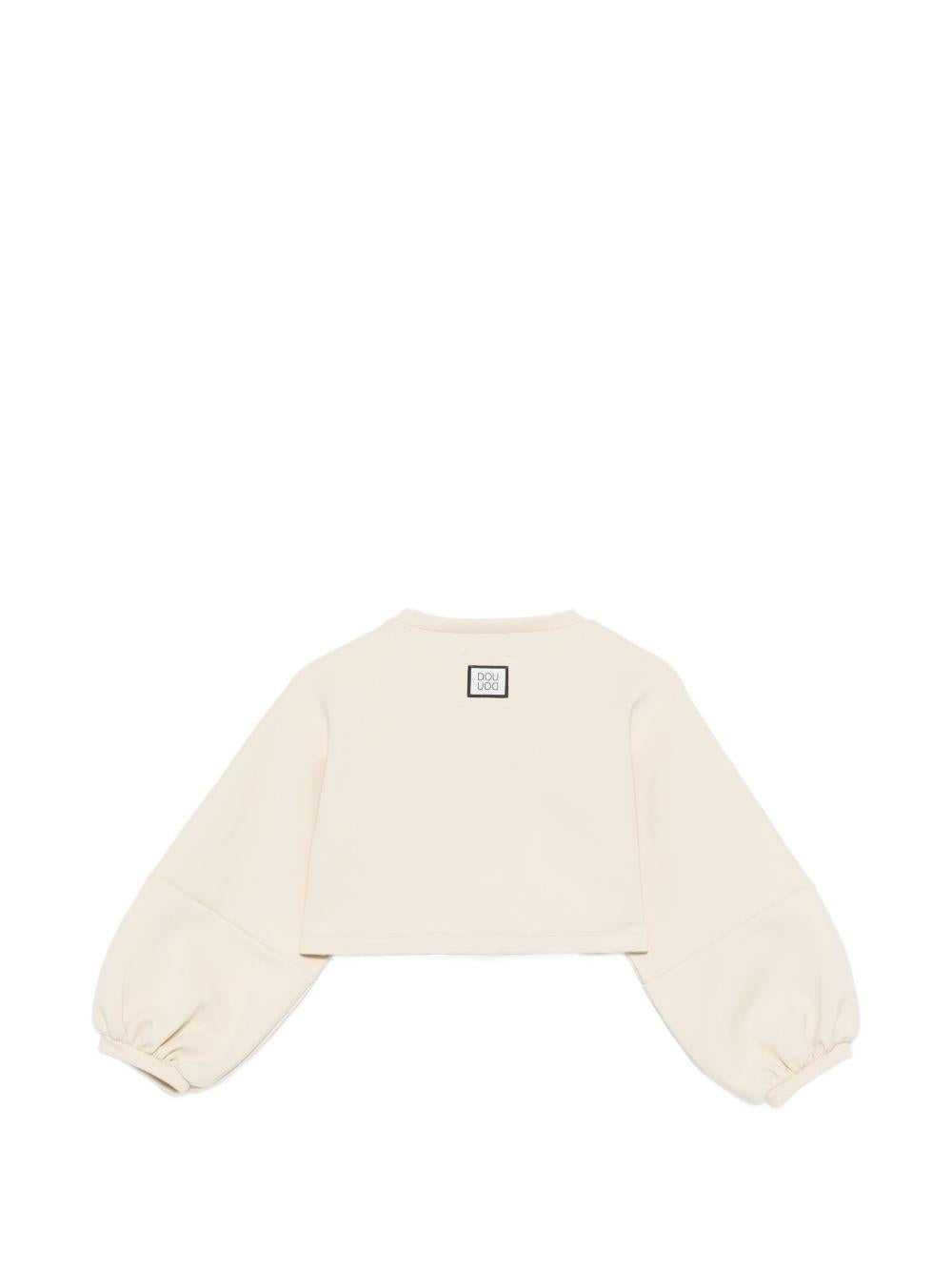 Felpa per bambina Douuod Kids beige con design crop DY4A30 Z3728 107 DOUUOD KIDS 