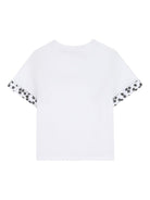 T-shirt per bambina The Marc Jacobs Kids bianco con bordo a fiori W60741 10P THE MARC JACOBS KIDS 