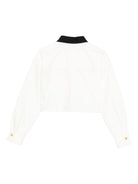Camicia per bambina Elisabetta Franchi La Mia Bambina bianca con design crop EFCA2720CA235 0272 ElISABETTA FRANCHI 