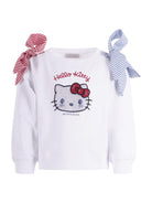 Felpa per bambina Monnalisa bianca con decorazione 19G607 7012 0099 MONNALISA 