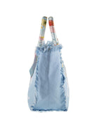 Borsa Vanity MC2 Saint Barth azzurra con manici con foulard VANI045 09250L MC2 ST. BARTH KIDS 