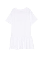 Abito per bambina Moschino Kids bianco con stampa Teddy HDV0HLLCA19 10101 MOSCHINO KIDS 