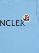 Set t-shirt e shorts per neonato Moncler Enfant multicolore con stampa logo sul davanti L19518M0000989AUM F77 MONCLER KIDS 