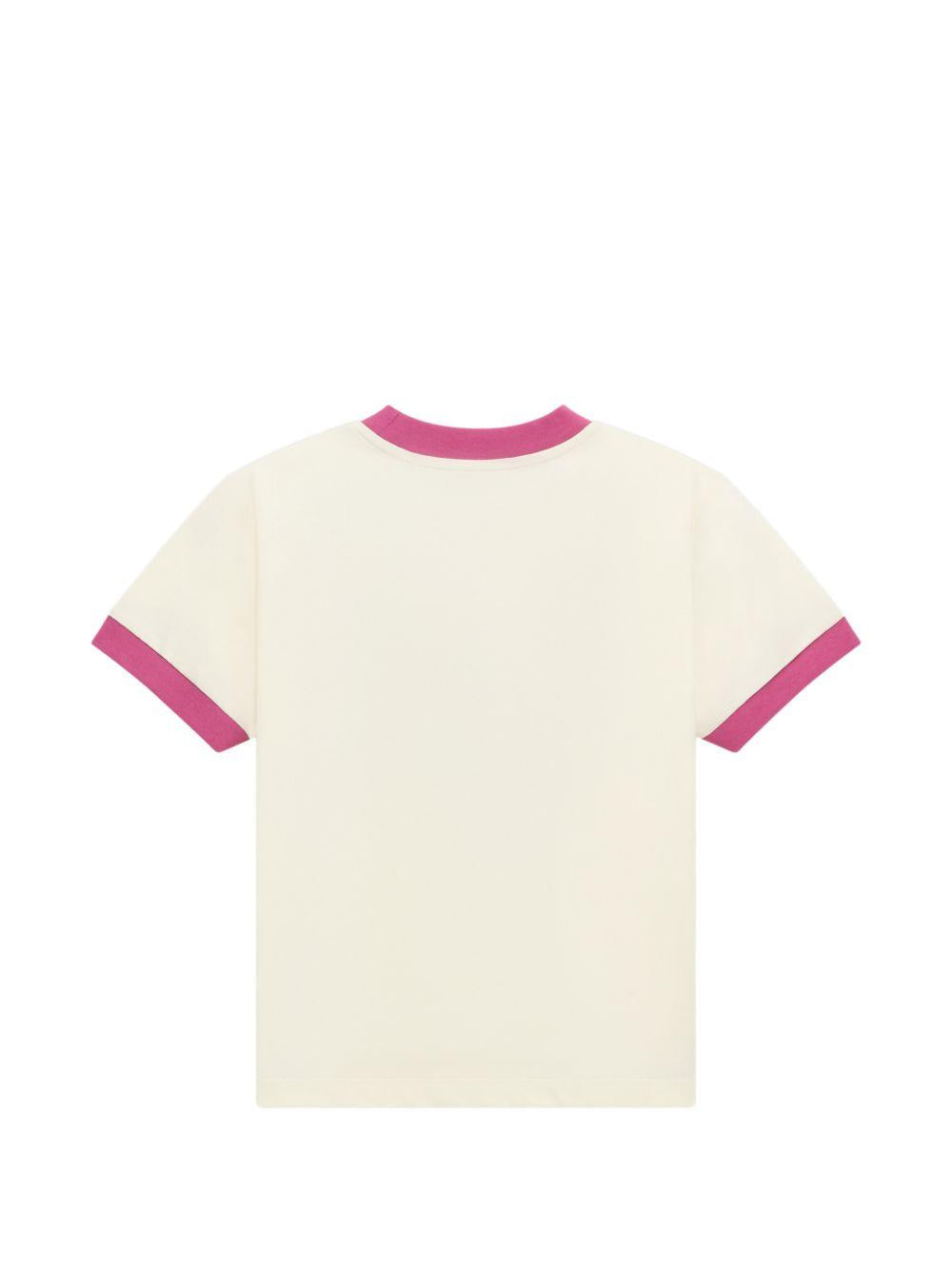 T-shirt per bambino Amiri Kids bianca con stampa logo sul davanti ACTOJR1029 127 AMIRI KIDS 