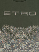 T-shirt per bambino Etro Kids verde con stampa floreale GZ8A31 Z3672 70J ETRO KIDS 