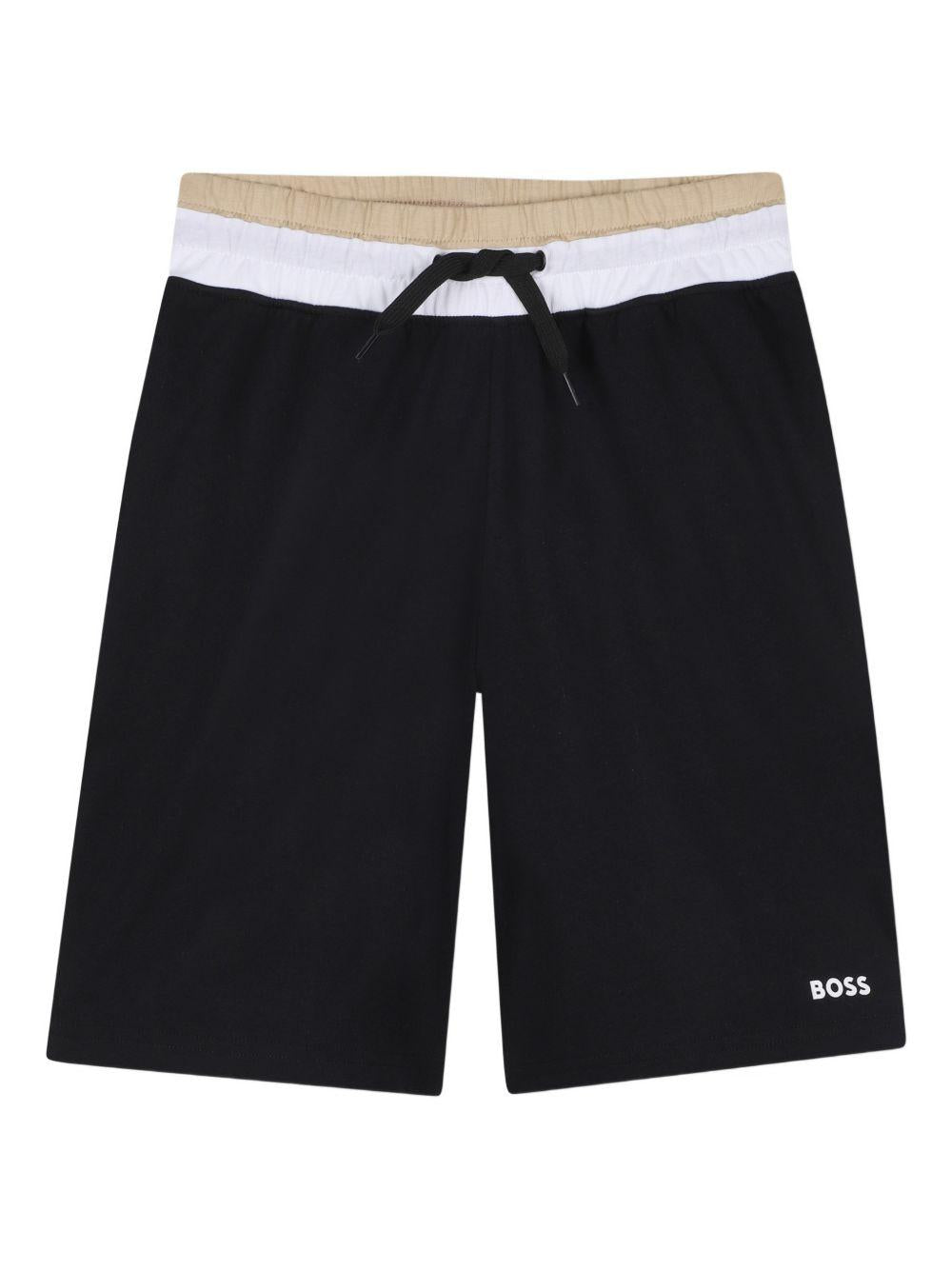 Completo per bambino Boss Kids nero con dettagli a contrasto J53006 09B BOSS KIDS 