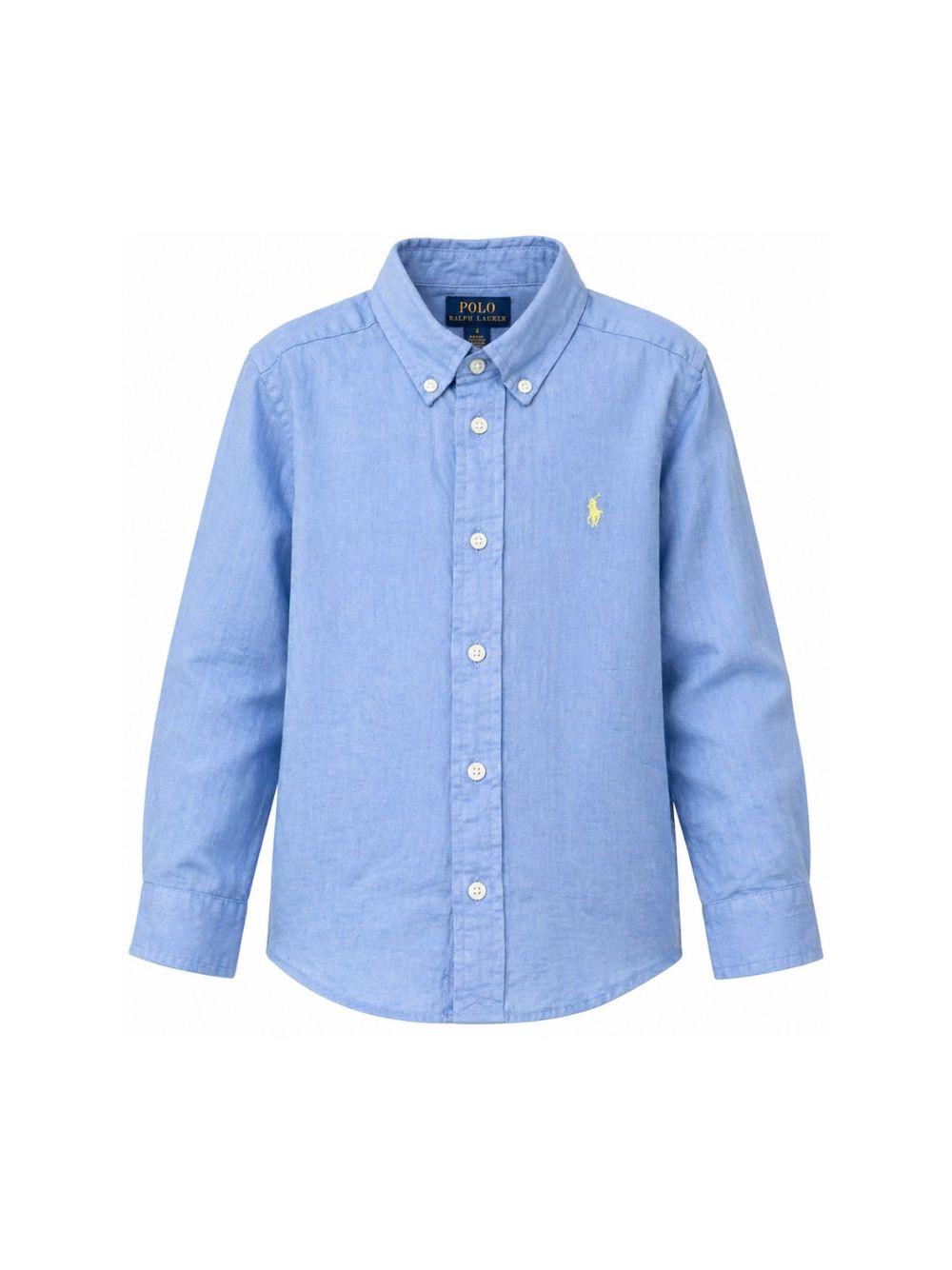 Camicia per bambino Polo Ralph Lauren Kids blu con ricamo Polo Pony sul davanti 322967600 001 Ralph Lauren kids 