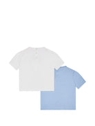 Set di due T-shirt per neonato Emporio Armani Kids multicolore con logo sul davanti EB001333 AF14503 M0002 EMPORIO ARMANI KIDS 