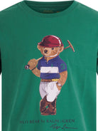 T-shirt per bambino Ralph Lauren Kids verde con stampa grafica sul davanti 322A96607 001 Ralph Lauren kids 