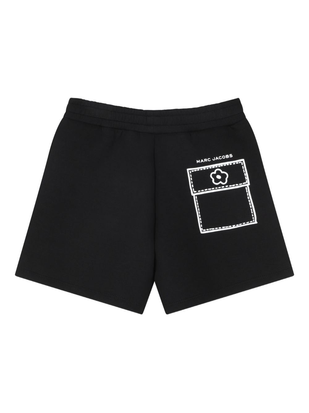 Shorts per bambina The Marc Jacobs Kids nero con dettaglio decorativo W60736 09B THE MARC JACOBS KIDS 