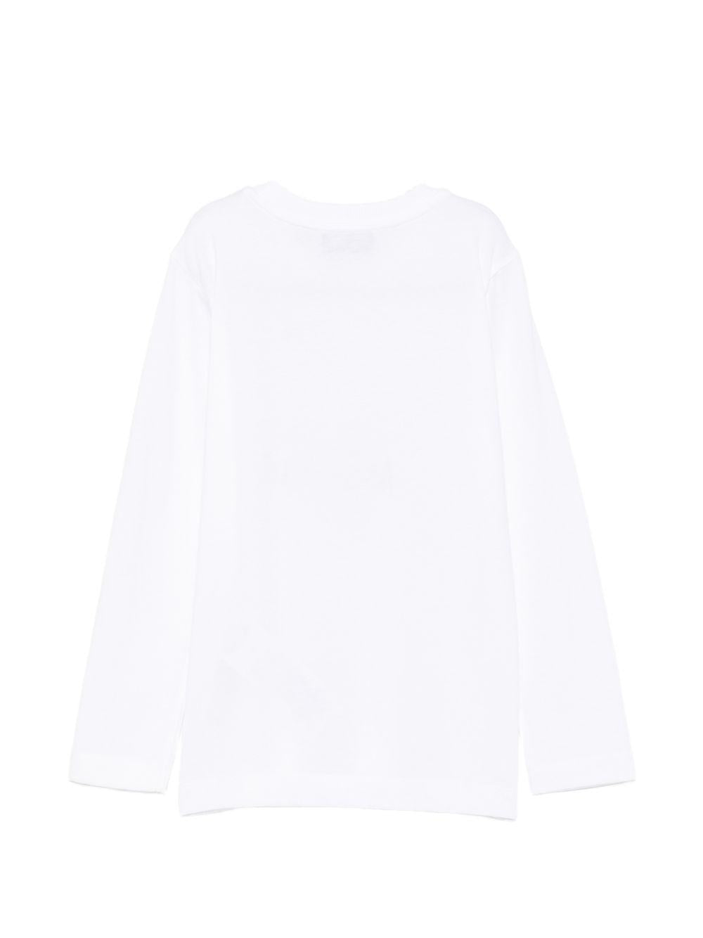 T-shirt per bambini Moschino Kids bianca con motivo Teddy Bear HZO00JLAA20 10101 MOSCHINO KIDS 